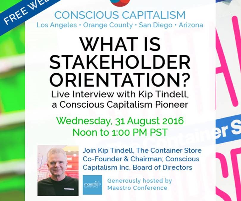 FREE Interactive Webinar With Kip Tindell August 31st